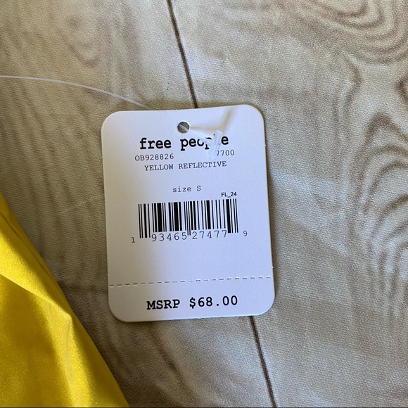 Free People movement moonlight yellow reflective shorts size small - Picture 10 of 15